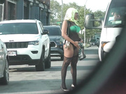 RSL- Ebony Street Whore Neon Wig