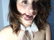 Sam Wayne 2019-08-26 Hair in mouth, braces, teasing