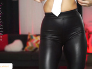 Abbela_white Leather Leggings