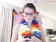 LovelyKitting fingering on couch 2015/11/01