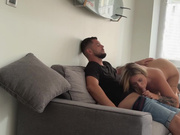 3some In The Sofa Fuck Cumshot