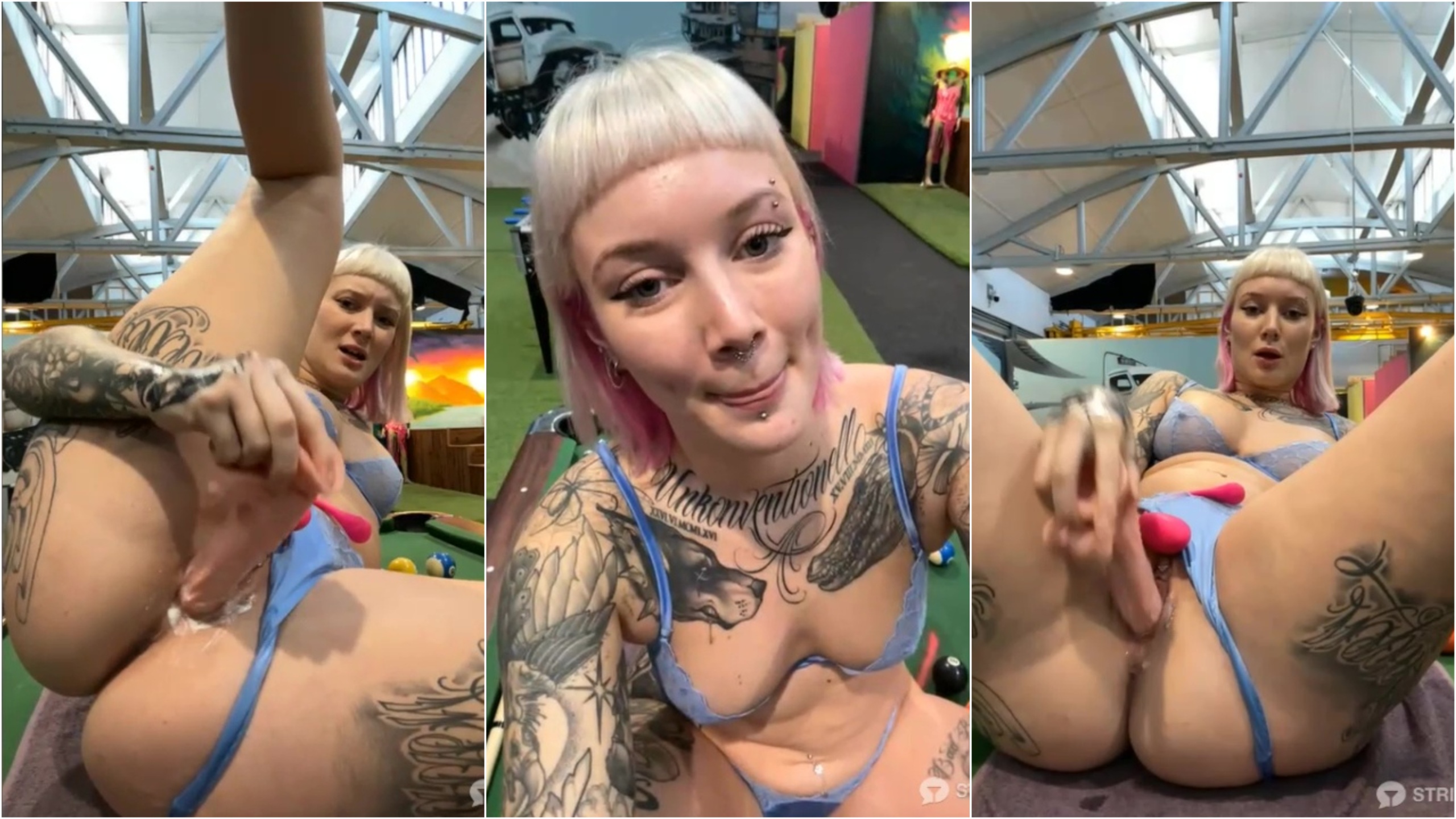 Stella-Kink Dildofuck Cum on Pool Table (MustWatch)