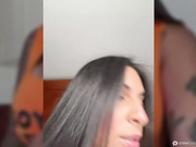 LATINA SNEAKS AWAY TO FUCK HER PUSSY IN HER BATHROOM