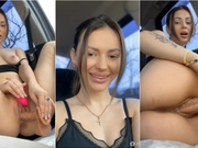 PrincessaHill_ Dildofuck Cumshow in Car (MustWatch)