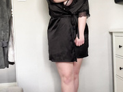 mombodrosie black cami and dildo show