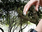 She likes to get into mischief in public