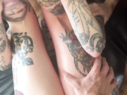 Irisxjase Cuckold anal threesome with blonde whore