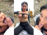 Bambixboo Outdoor BJ Show (MustWatch)