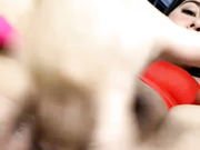 Abby-26 fingers and spreads her pink pussy