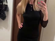 Sexy Polish slut in short dress & sheer black pantyhose 2