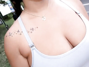 camiysebas21 showing huge boobs at the street