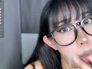 Ash_And_E ahegao and facial in glasses