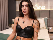 jeangreybianca leather top & flowy dress tease