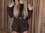 Sexy Polish slut shows her legs in fishnet pantyhose