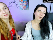 lia_sunset hot brunette lesbian kiss