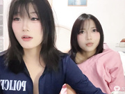 DD-NN lesbian boob licking (not private show)