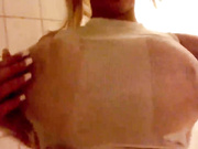 Amanda toy wet top in the shower tease