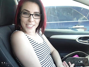 Exhibitionist in the grocery store playing with veggies