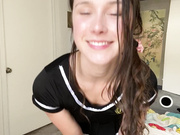 Cheerleader roleplay vibrator play.