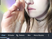 Shycinderella, licking toes, tits
