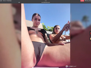 SOPHIEVJ & ITALIANPASSION PUBLIC POOL PUSSY RUB TOPLESS