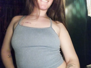 Hairy girl showing off her nice bush