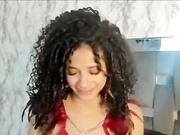 Dreamy-Eyed Ebony Latina ♥ HOT Body Topless Tease