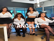 Angela White, after hours at the office