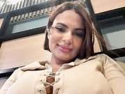 Irina_Velvett - flashes tits in public bathroom