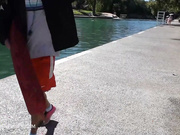 BralessForEver - Rocky and Kaylee By The Pool