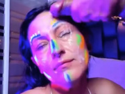 miriam_milf facial on colored face
