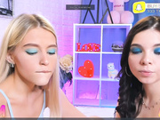 HunterTiana (Nika & Liza) Kissing & Showing Boobs