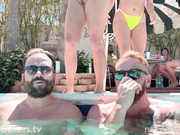 Pee Pool Party - Austin and Lev get peed on