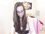 Geeky girl Alanadreamy gets naked and plays