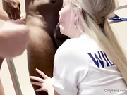 Emily belle 4 on 1 football euro gangbang