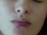 model green eyes cumshot in face