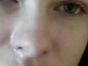 model green eyes cumshot in face