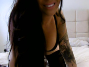 Busty Babe Sucks and Rides Her Dildo