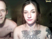 Unique Show Tatooed Girl Model FACE CUMSHOT