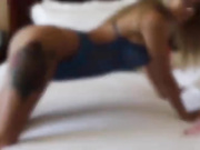 Harli Lotts, premium, on bed, dildo