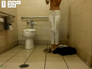 Christy_Love public cum show squirts in public bathroom