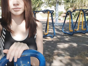 Andreza - Sweet Teen Teen Masturbating In The Public Square in private premium video