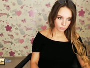 Pretty_Anni toys her pussy with a red dildo