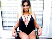 Kerri King Sneaky City Patio Masturbation Tease With Kerri King in private premium video