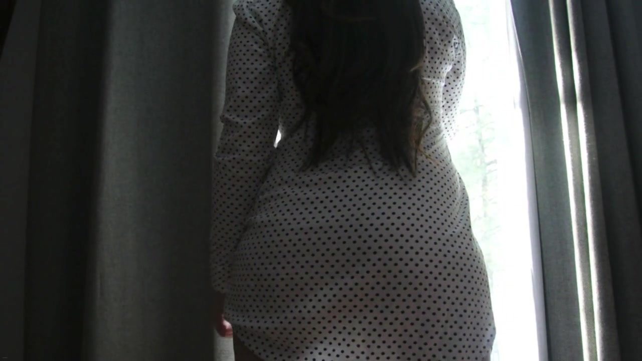 Adrey in Polka Dot Dress Creamy Cum show