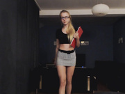 Blonde Glasses Girl Webcam