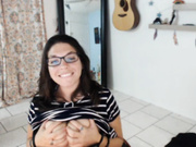 Singingsmiles quick boob rubbing and squeezing