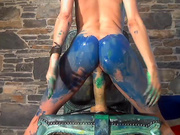 Elisadeathnaked dildo riding and painting her body in webcam show 2016 August 03 164144