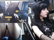 Lana_rain gaming with a vibrator in - 3 views