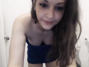 BunnySparklez 1st day puts a dry finger in her ass 0202